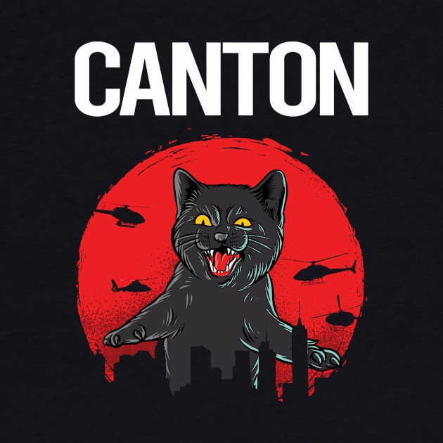 Funny Black Cat Canton by flaskoverhand